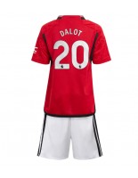 Manchester United Diogo Dalot #20 Domácí dres pro děti 2023-24 Krátký Rukáv (+ trenýrky)